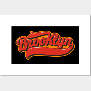 New York Brooklyn - Brooklyn Schriftzug - Brooklyn Logo Posters and Art